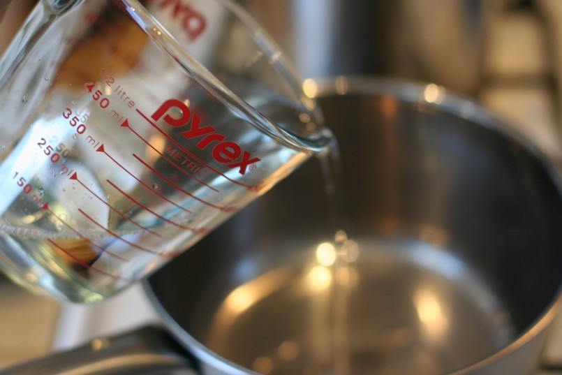 boiling pot of water