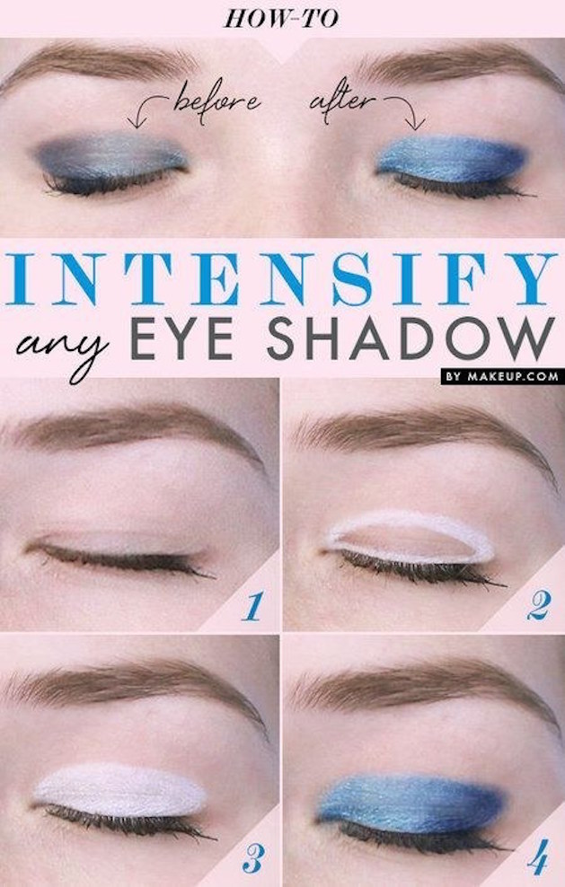 eye shadow being applied to a women's face