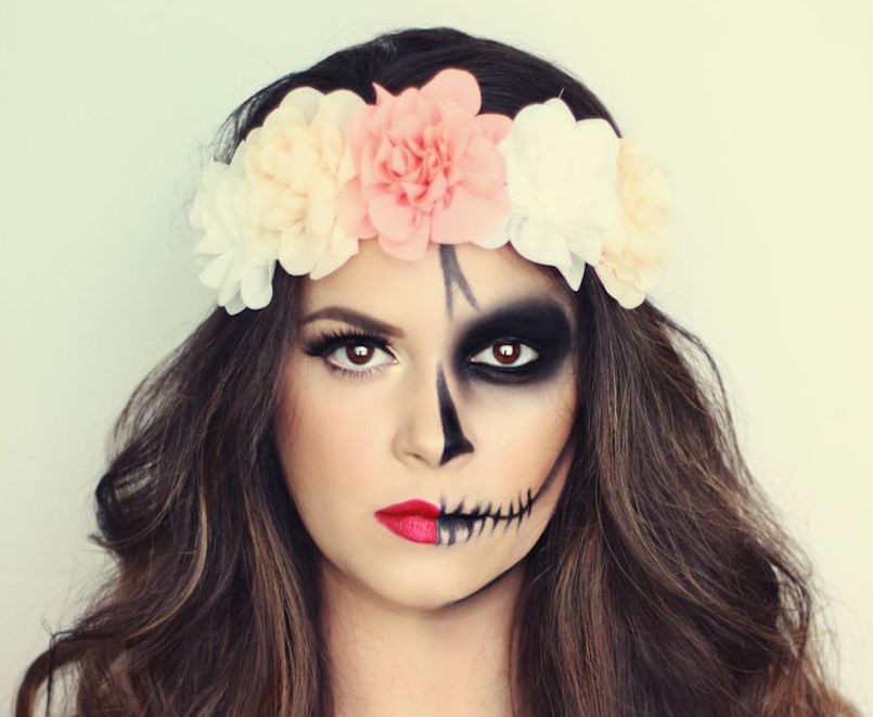 dia de los muertos skull candy makeup