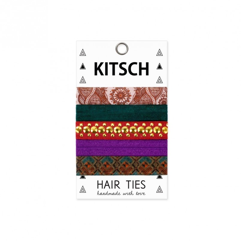 Kitsch 5 Piece Print Hair Ties Set