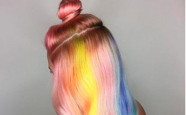 underlights rainbow hair