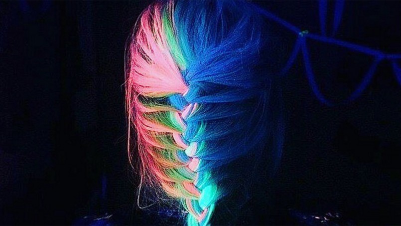 Glow-in-the-dark hairstyles