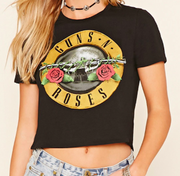 Guns N Roses Crop Top