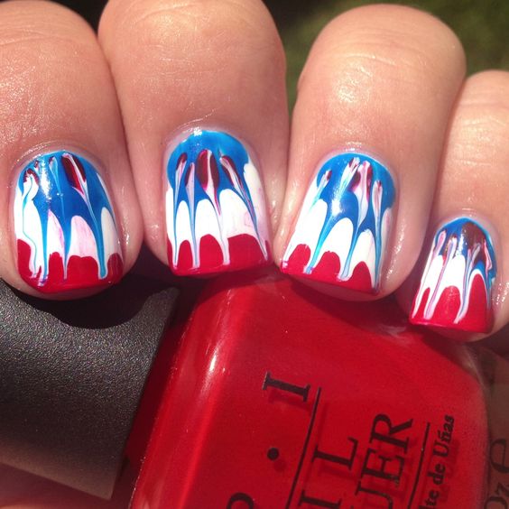 tie dye nails