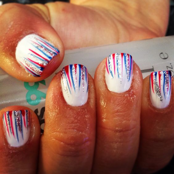 white base with fireworks