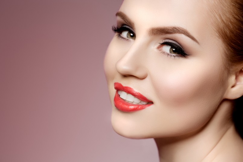 young modern girl in luxurious spa Lady make up