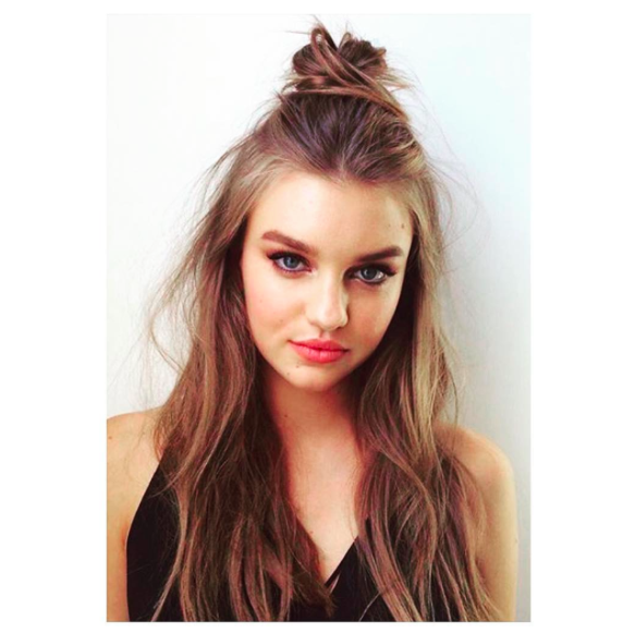 Half-up bun
