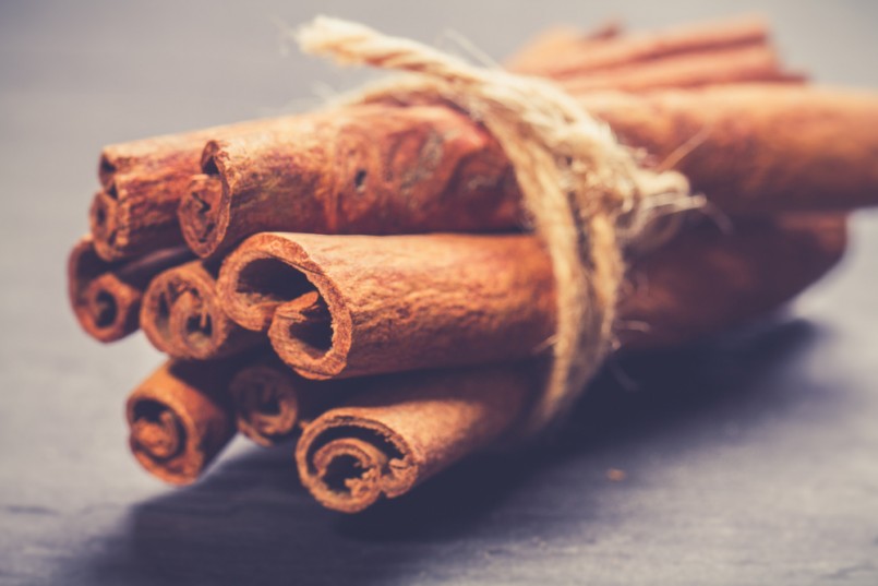 Bunch of cinnamon sticks. vintage photo