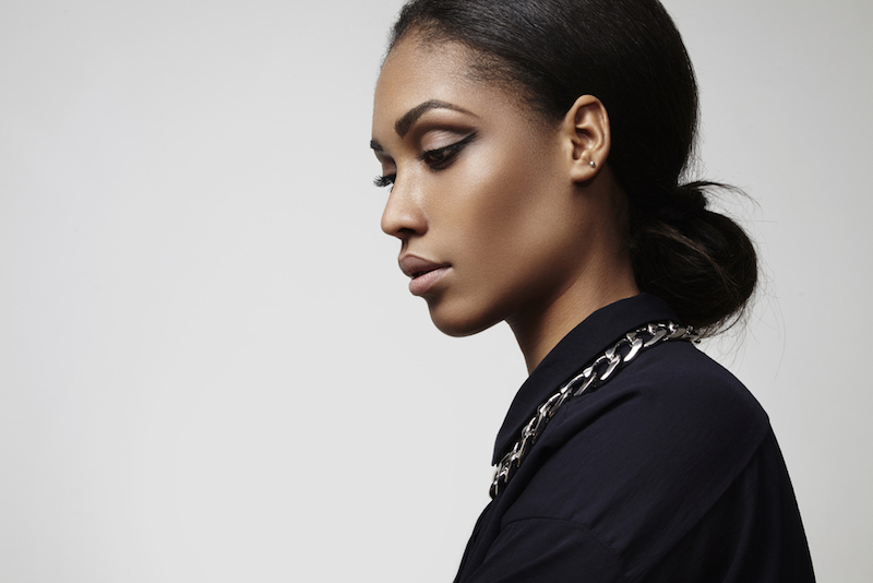 beauty latin woman's profilt portrait