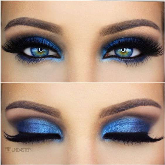 blue smoky eye
