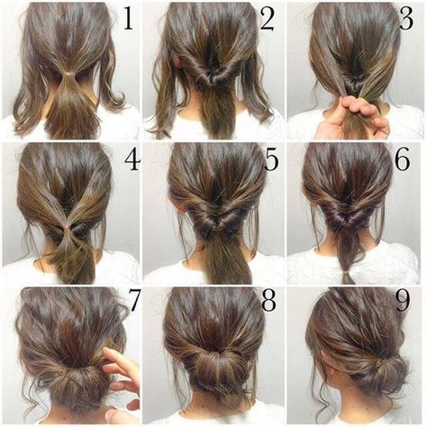 flip up bun hairstyle