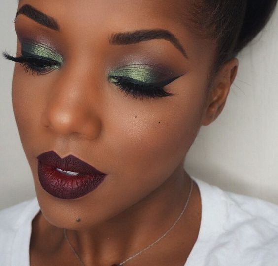 holiday eye makeup green eye shadow