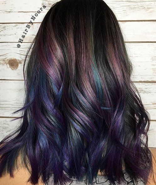 Pull Off Rainbow Hair With These Subtle Rainbow Highlights