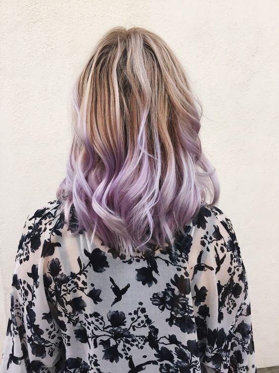 contrasting rainbow tips ombre