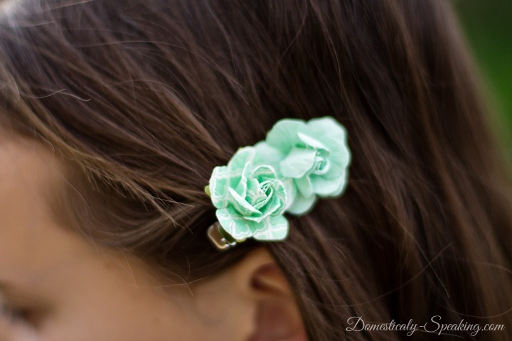 diy flower barrette