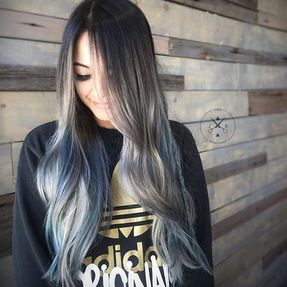 smoky blue silver gray